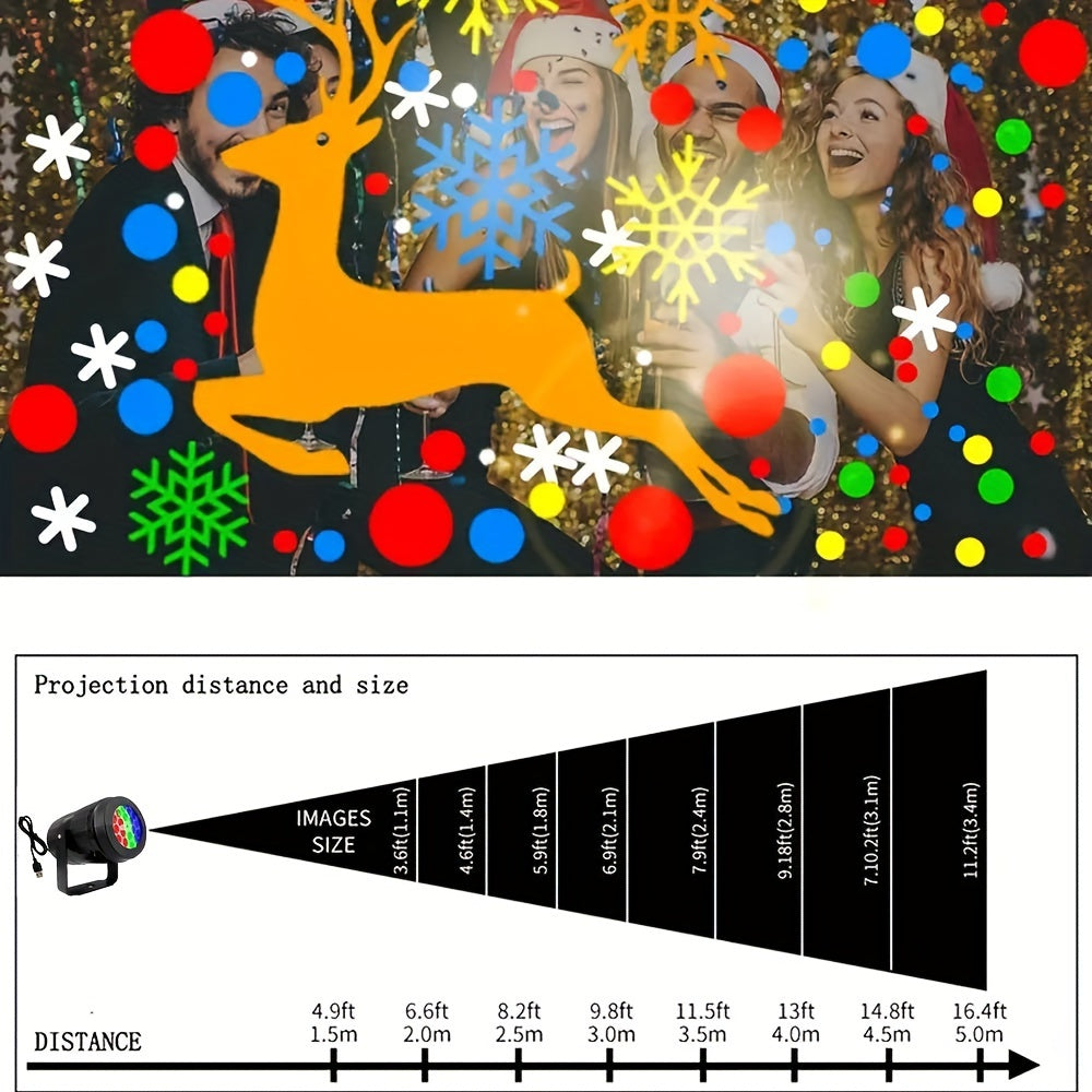 Snowflake Christmas Laser Projector Light -16 patterns