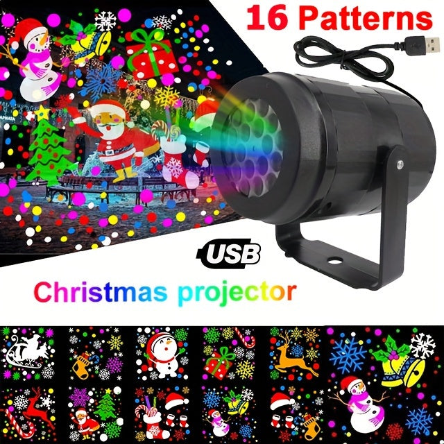 Snowflake Christmas Laser Projector Light -16 patterns