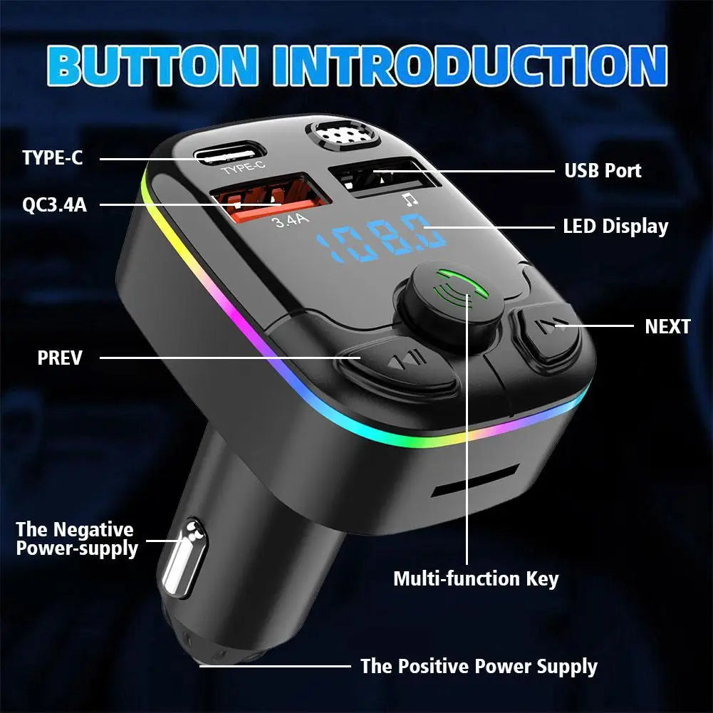 Bluetooth 5.0 Car FM Transmitter