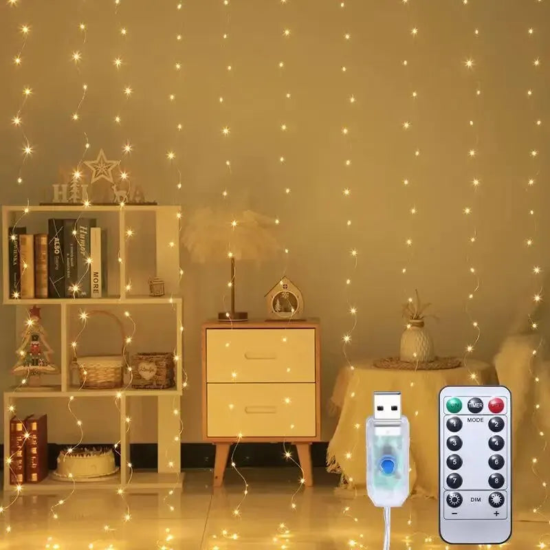 3x3/3*2/3*1 LED Curtain Bedroom Lights Christmas