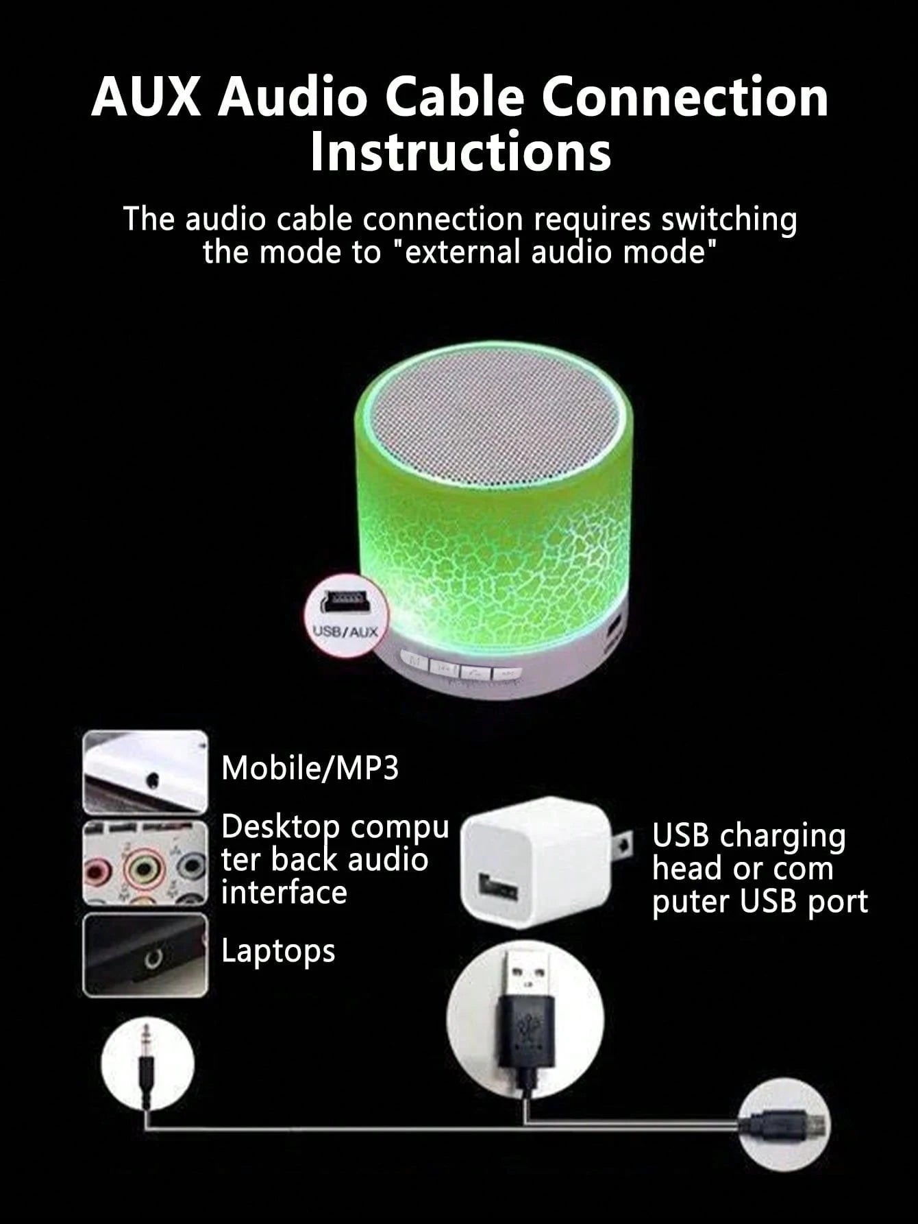 Wireless Mini Speaker, Subwoofer