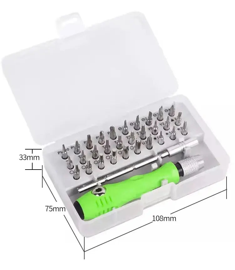 Mini 32-in-1 Precision Screwdriver Set Magnetic Phillips Bits