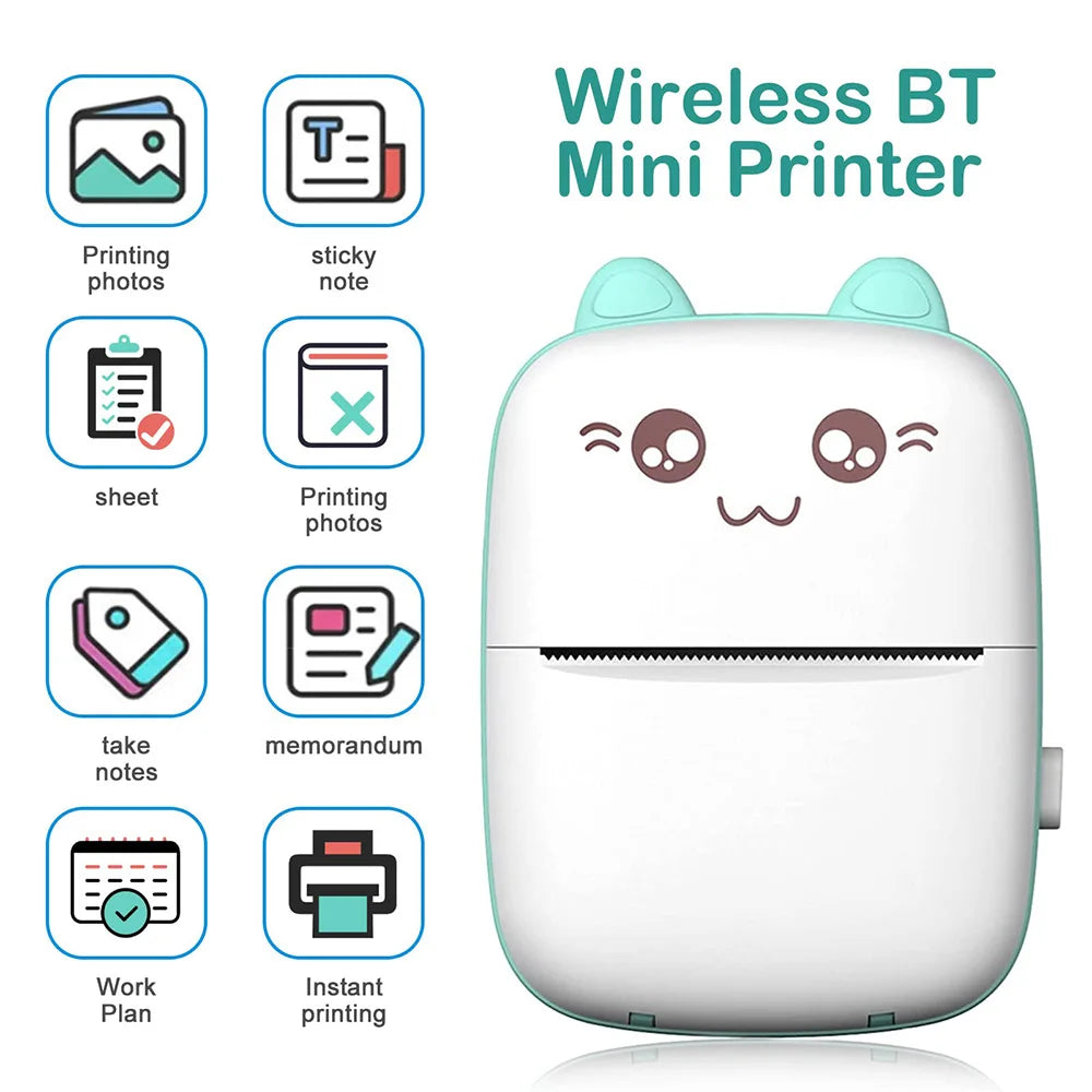 Portable Mini Bluetooth Printer Mobile