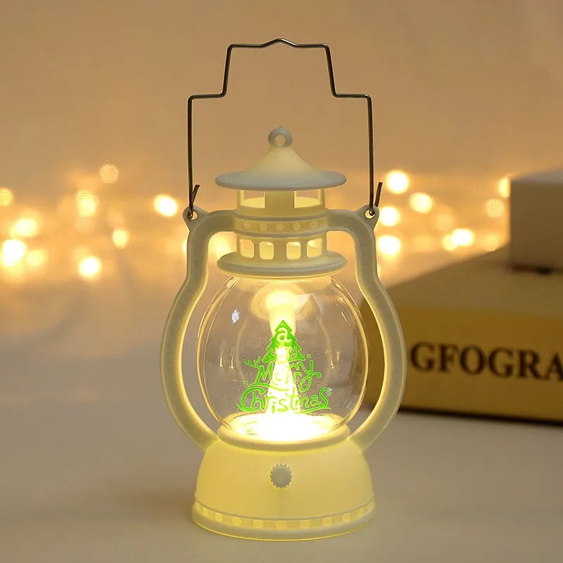 Portable Lantern Santa Claus Xmas