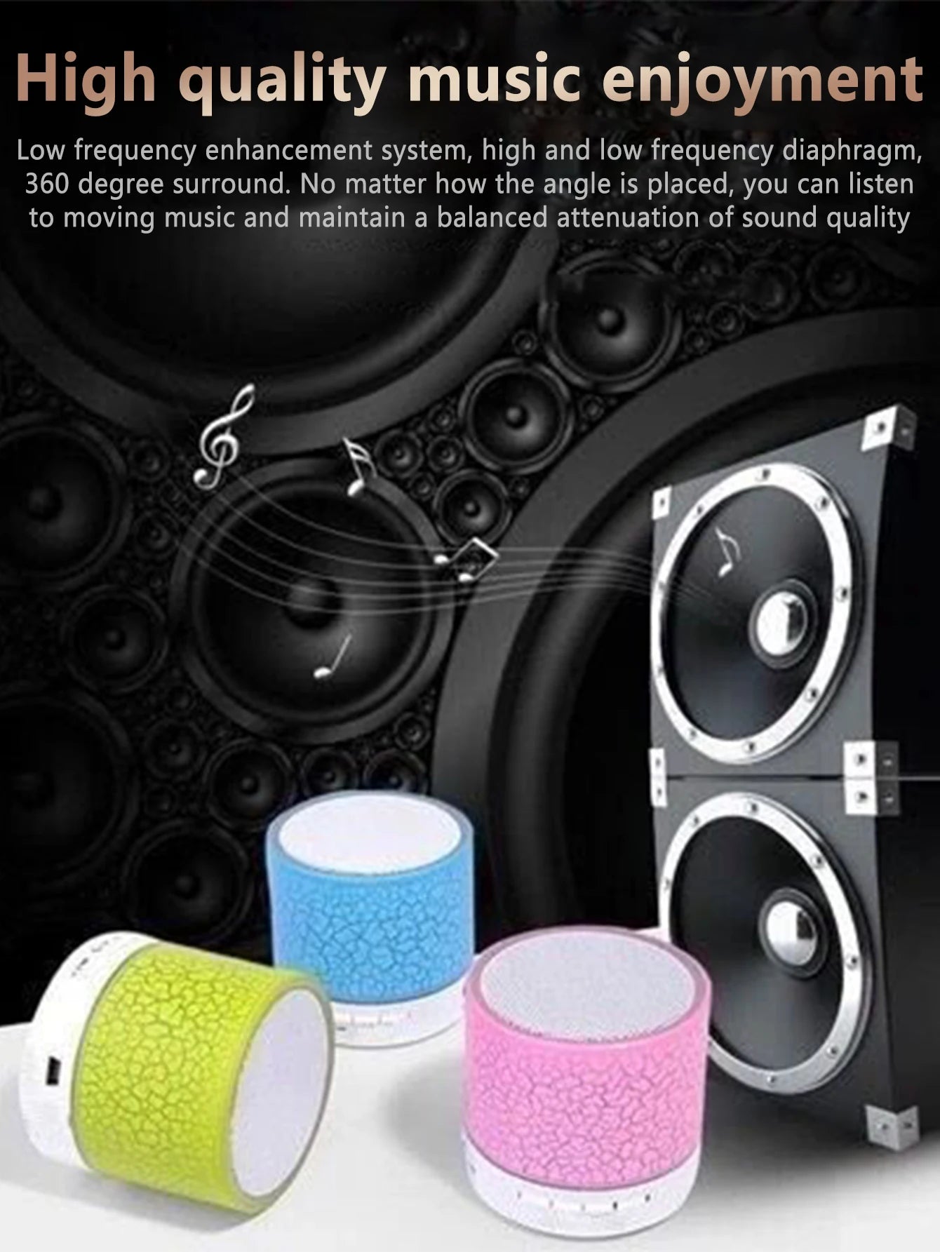 Wireless Mini Speaker, Subwoofer