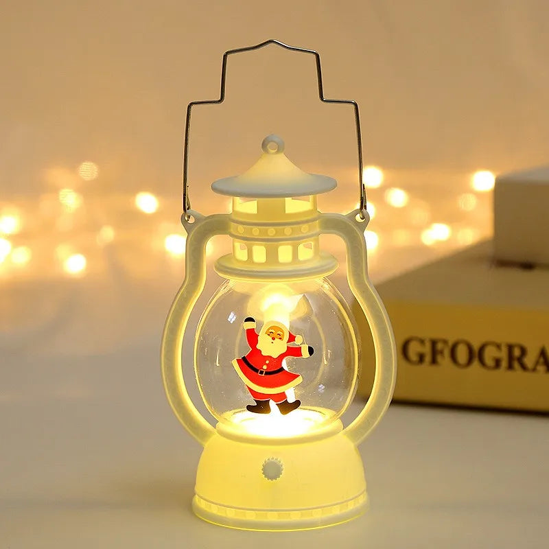 Portable Lantern Santa Claus Xmas