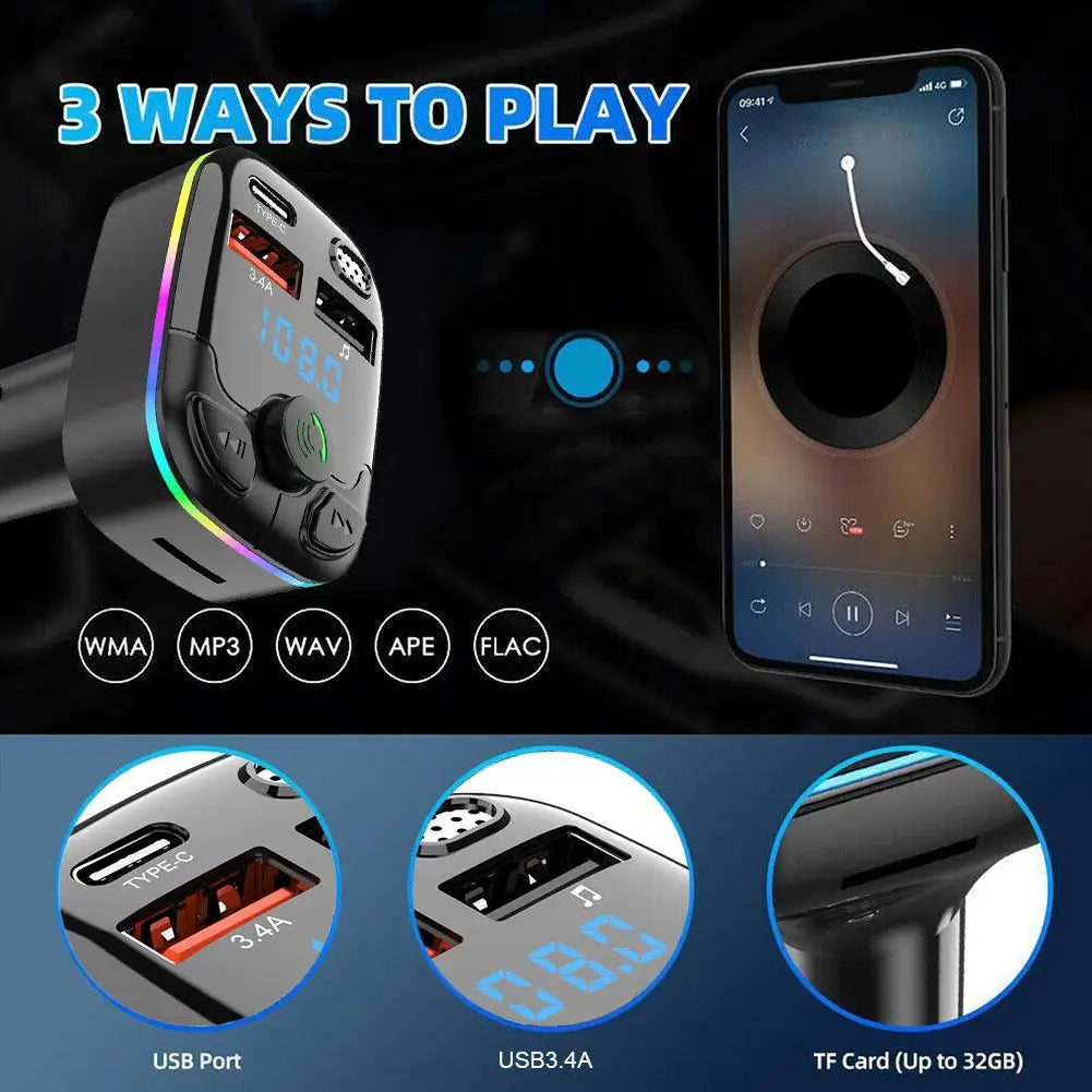 Bluetooth 5.0 Car FM Transmitter