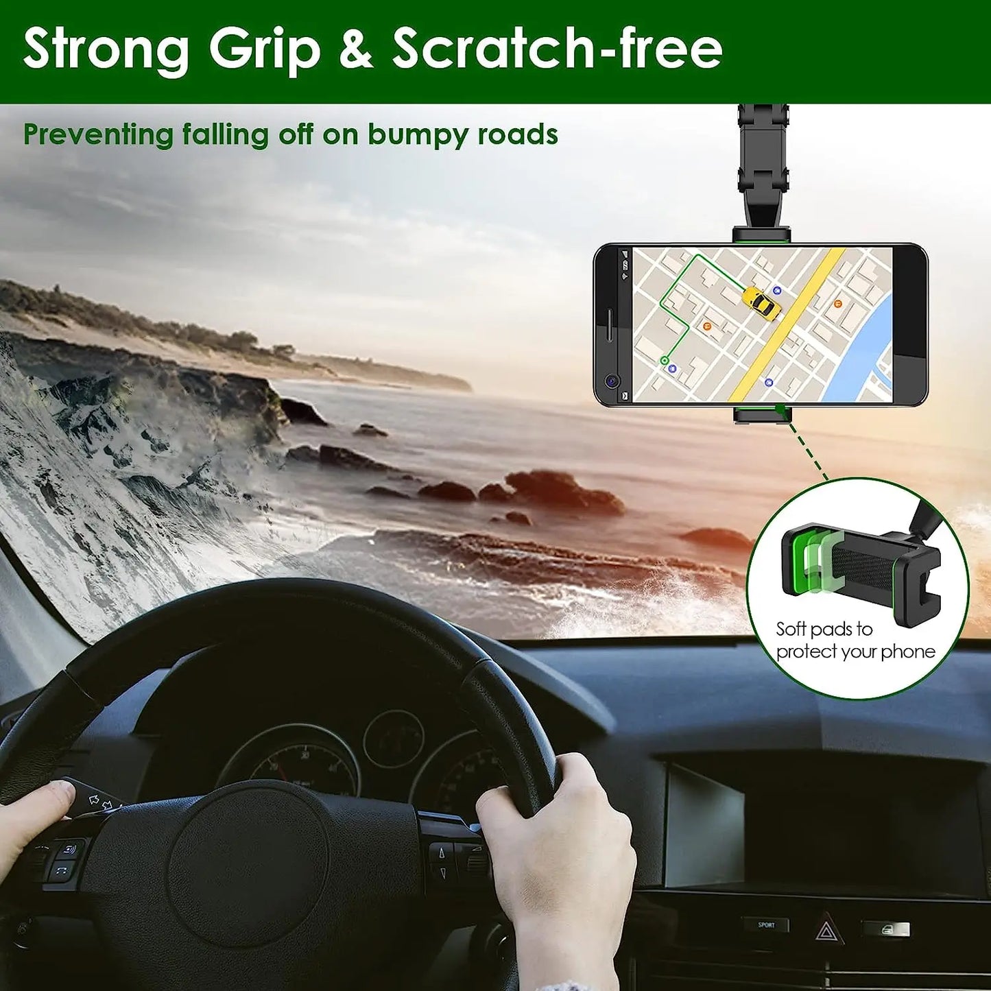 Rearview Mirror Phone Holder 360°