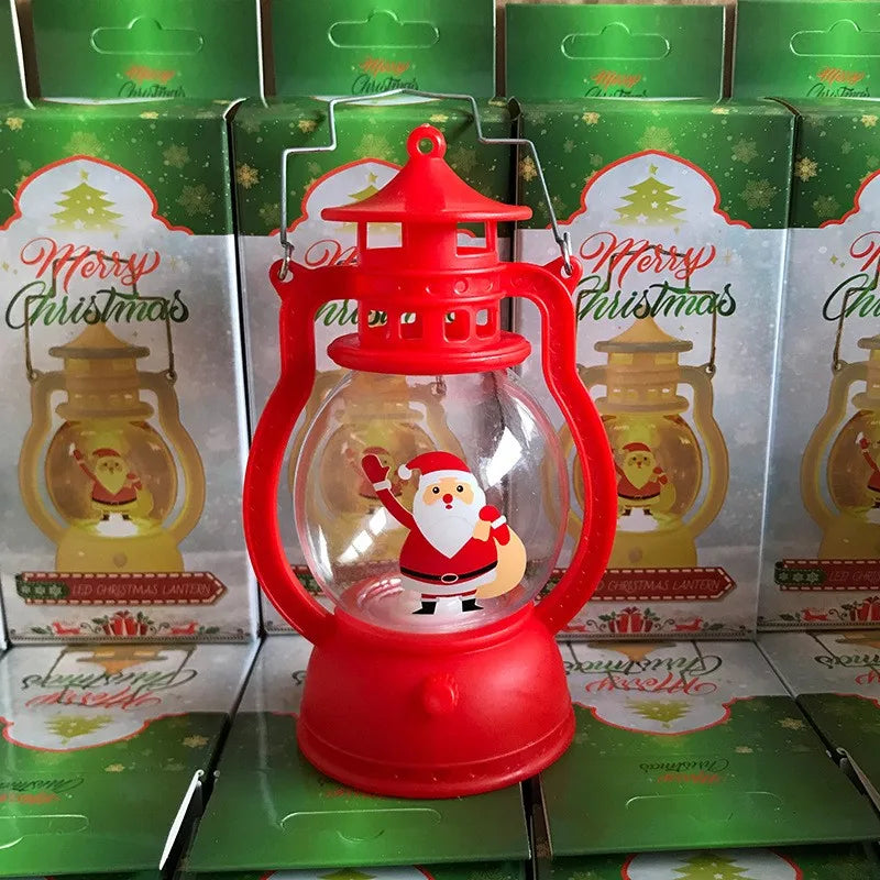 Portable Lantern Santa Claus Xmas