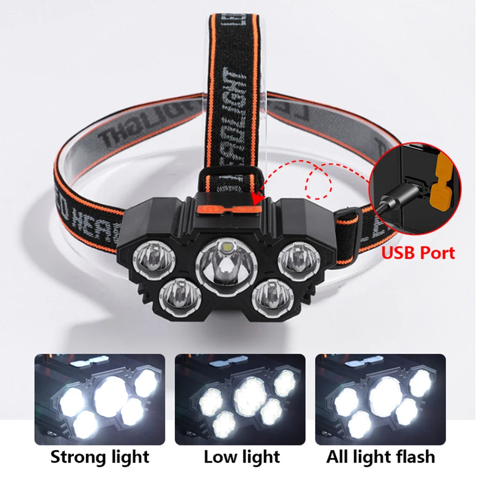 5 LED Flashlight Rechargeable