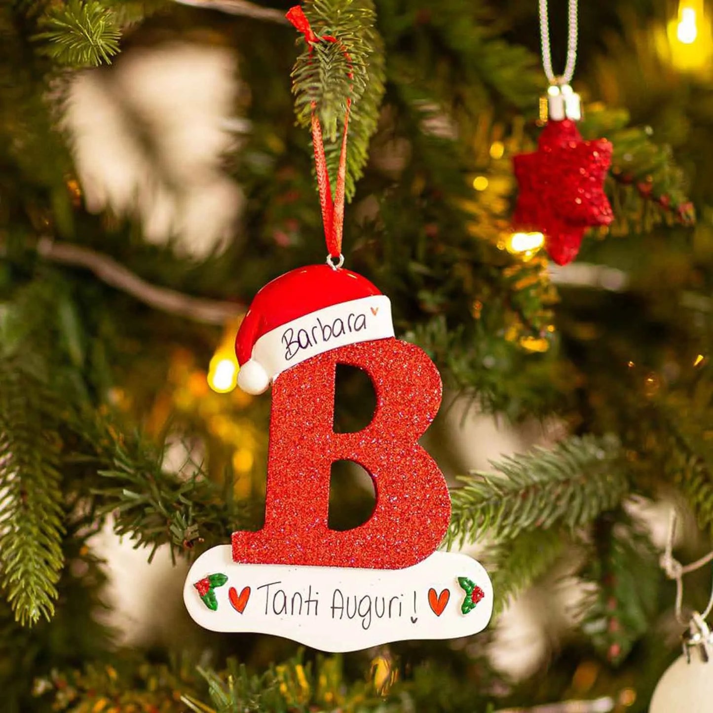 Christmas Tree Decoration Letter Pendant