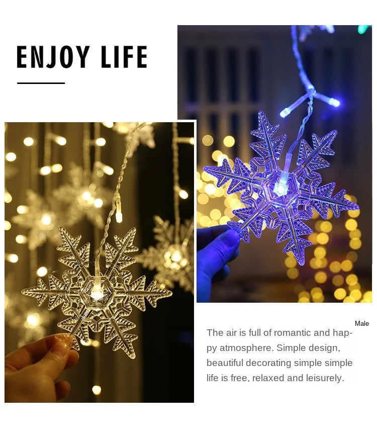 3.2M Christmas Snowflakes LED