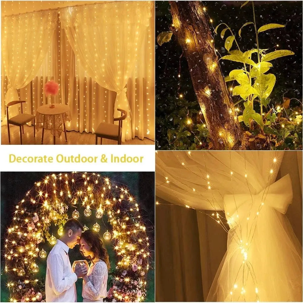 3x3/3*2/3*1 LED Curtain Bedroom Lights Christmas