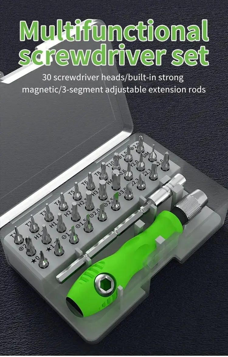 Mini 32-in-1 Precision Screwdriver Set Magnetic Phillips Bits