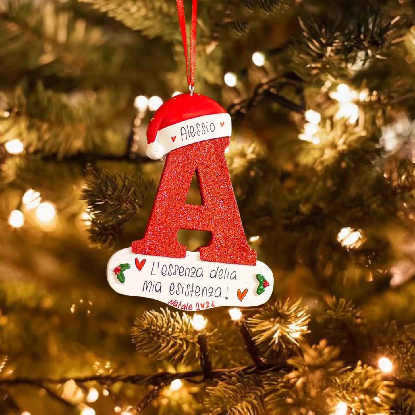 Christmas Tree Decoration Letter Pendant