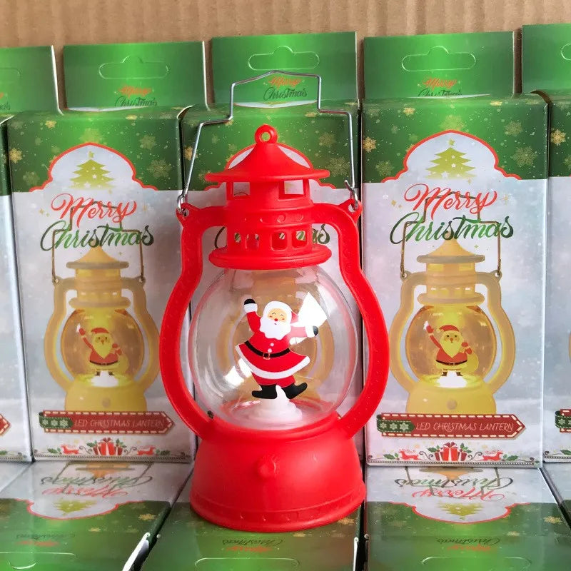 Portable Lantern Santa Claus Xmas