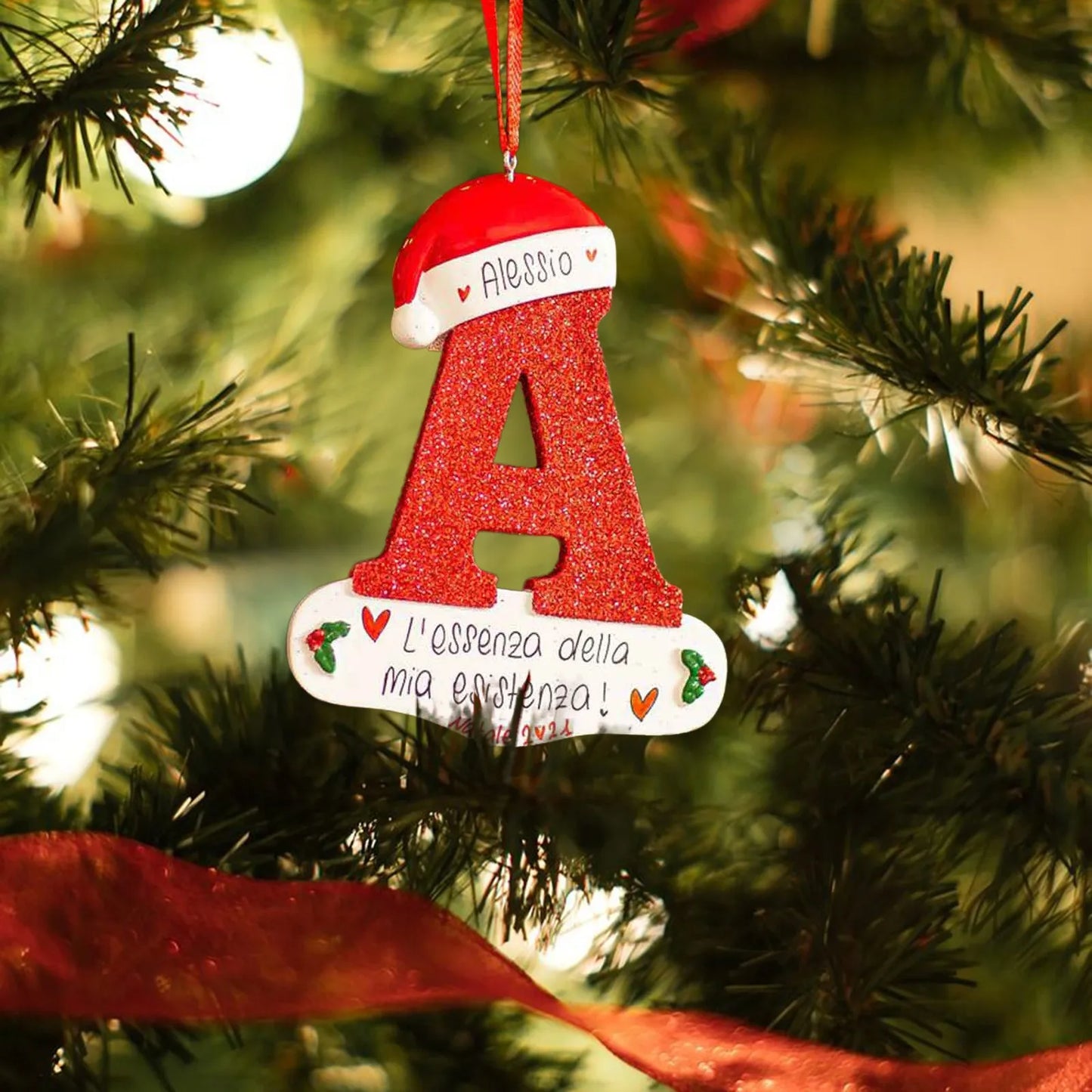 Christmas Tree Decoration Letter Pendant