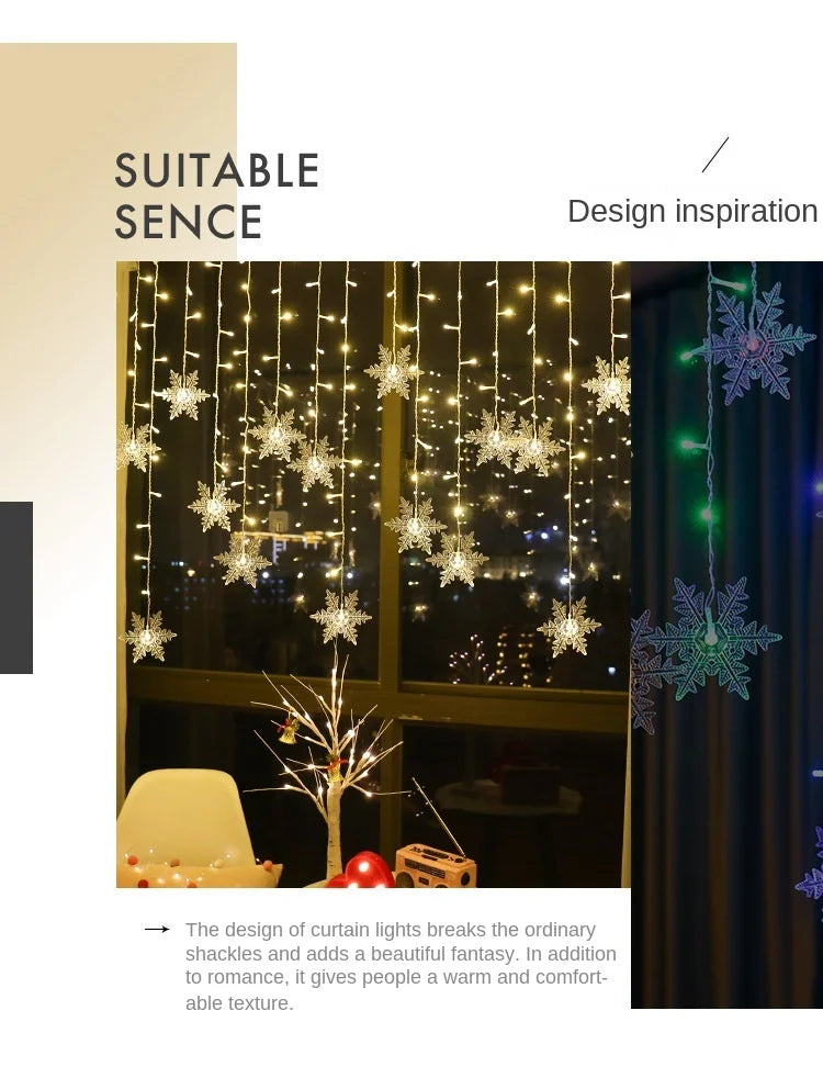 3.2M Christmas Snowflakes LED