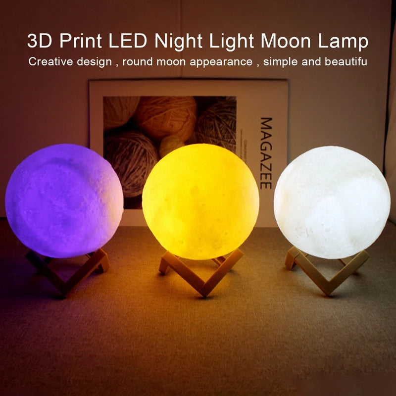 8cm Moon Lamp LED