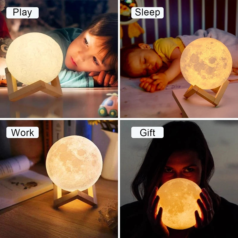 8cm Moon Lamp LED