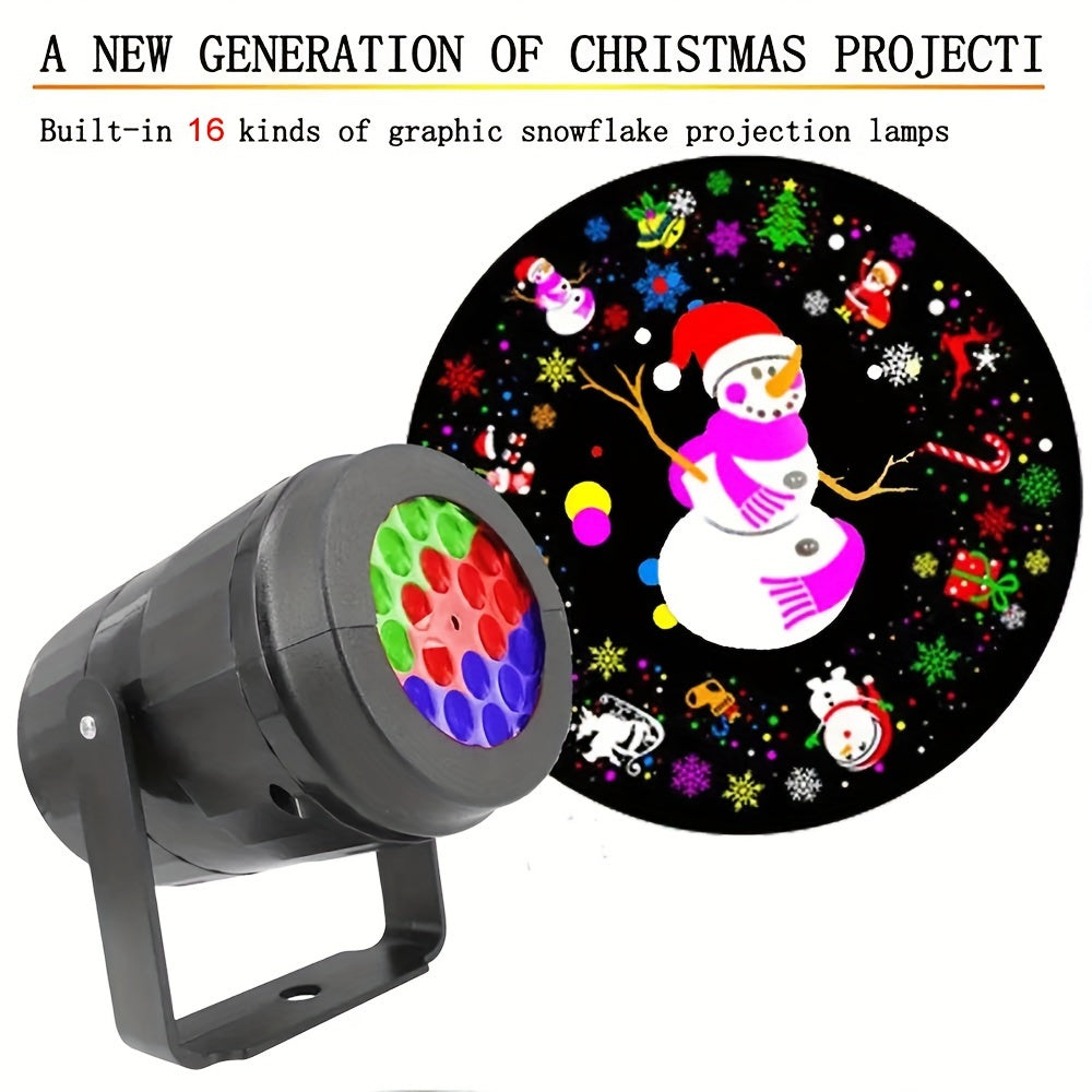 Snowflake Christmas Laser Projector Light -16 patterns